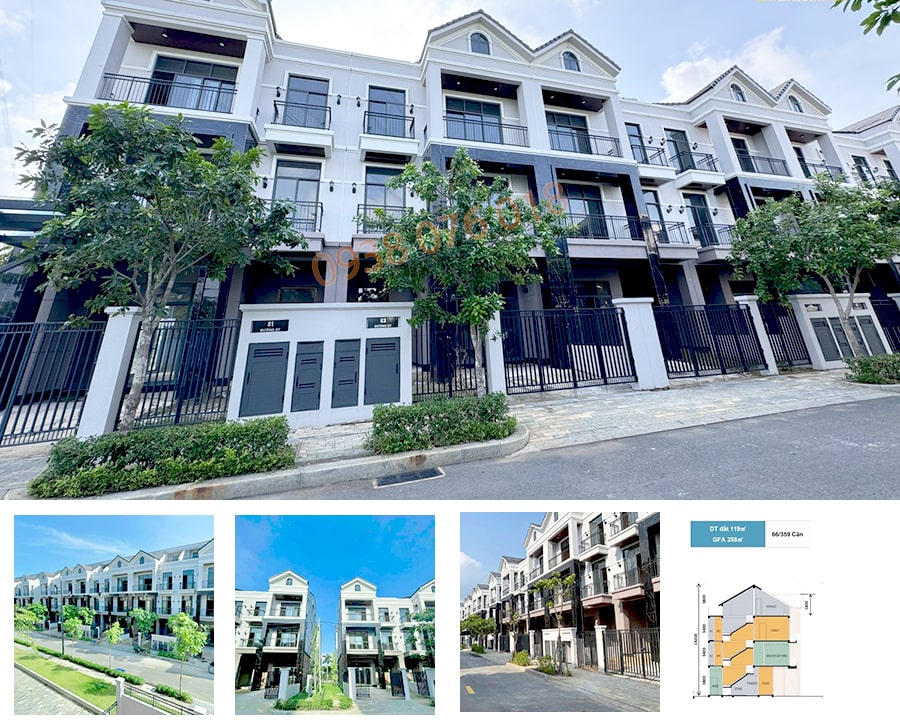 Bán nhà phố Zeitgeist Nhà Bè hướng Tây Nam vị trí đẹp